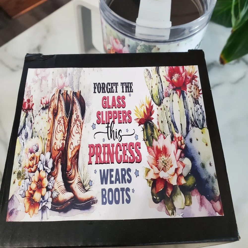 This Princess Wears Boots 40oz Traveler Tumbler 🎉sale